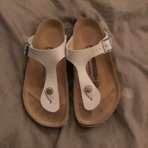 White Thong Birkenstocks